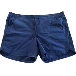 Lands' End Women's‎ Athletic Knit Elastic Waistband Drawstring Shorts Size 18